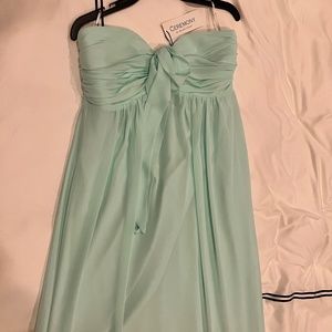 BRAND NEW Joanna August Tatum Bridesmaid Dress Long, “I want candy” / teal